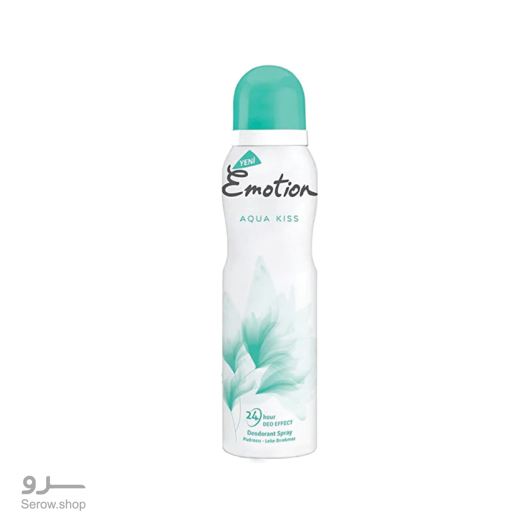 Emotion-Deo-Aqua-Kiss-150ml---8690586016995 اسپری ضدتعریق ایموشن مدل aqua kiss