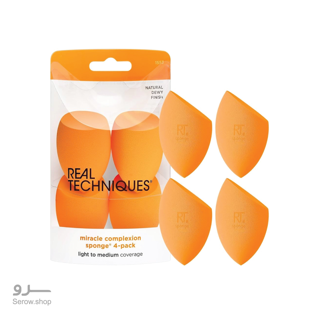Real-Techniques-Miracle-Complexion-Sponge-4PACK پد آرایشی ۴ عددی ریل تکنیک مدل Miracle