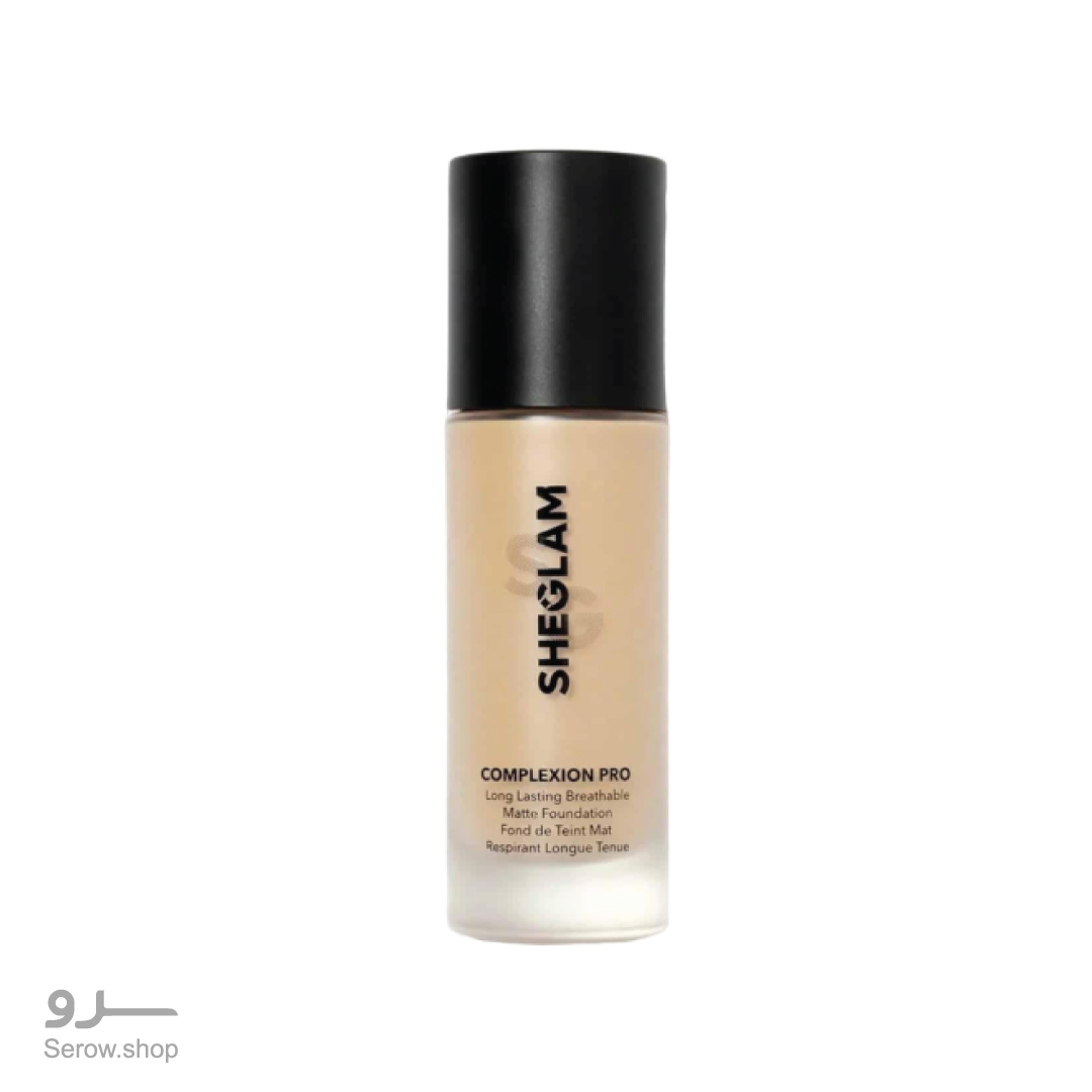 SHEGLAM-Complexion-Pro-LL-Breathable-Matte-Fnd-FAIR---6971053498325 کرم پودر مایع مدل کامپلکشن پرو لانگ لستینگ بریتبل مات