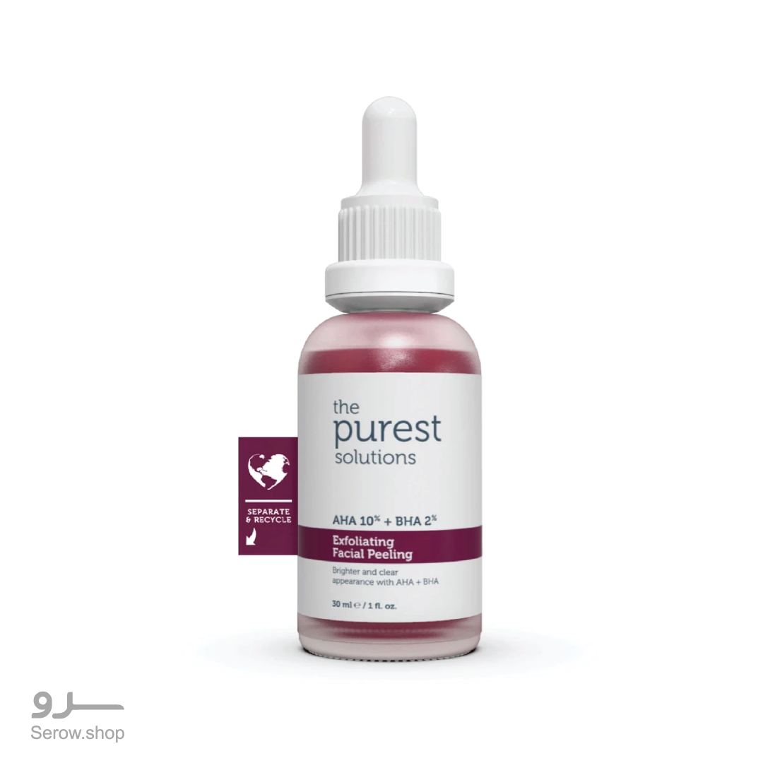 THE-PUREST-AHA-10%-PEELING-SERUM-30ML---8682773091014 سرم لایه بردار پیورست حاوی AHA+BHA