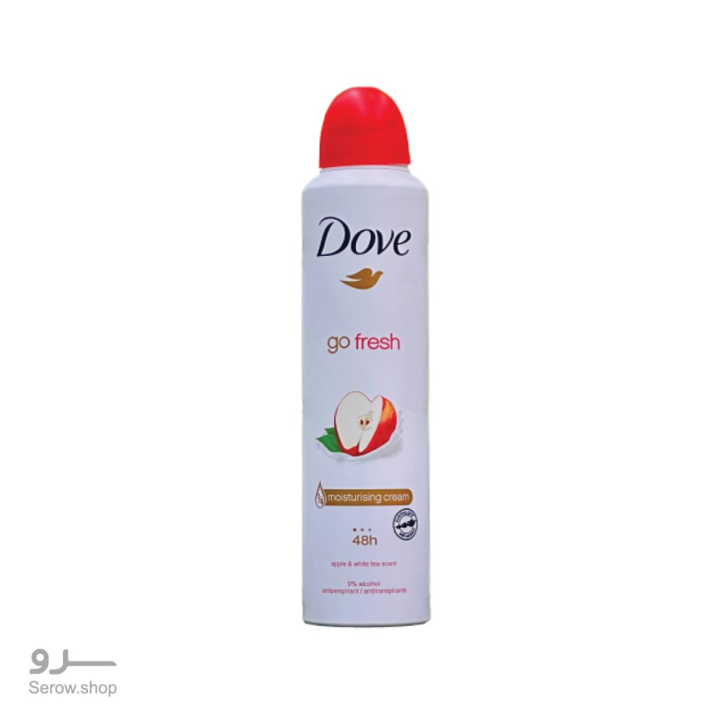 اسپری ضد تعریق داو با رایحه سیب و چای سفید حجم ۲۵۰ میل