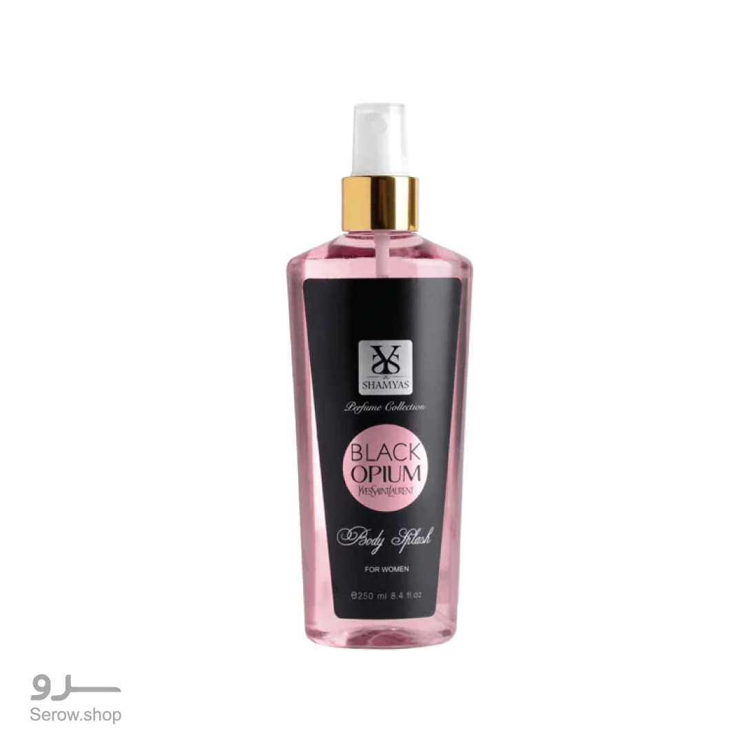 Shamyas-body-splash-Black-Opium-250ml---2162314988270033 بادی اسپلش زنانه شمیاس مدل بلک اپیوم 250میل