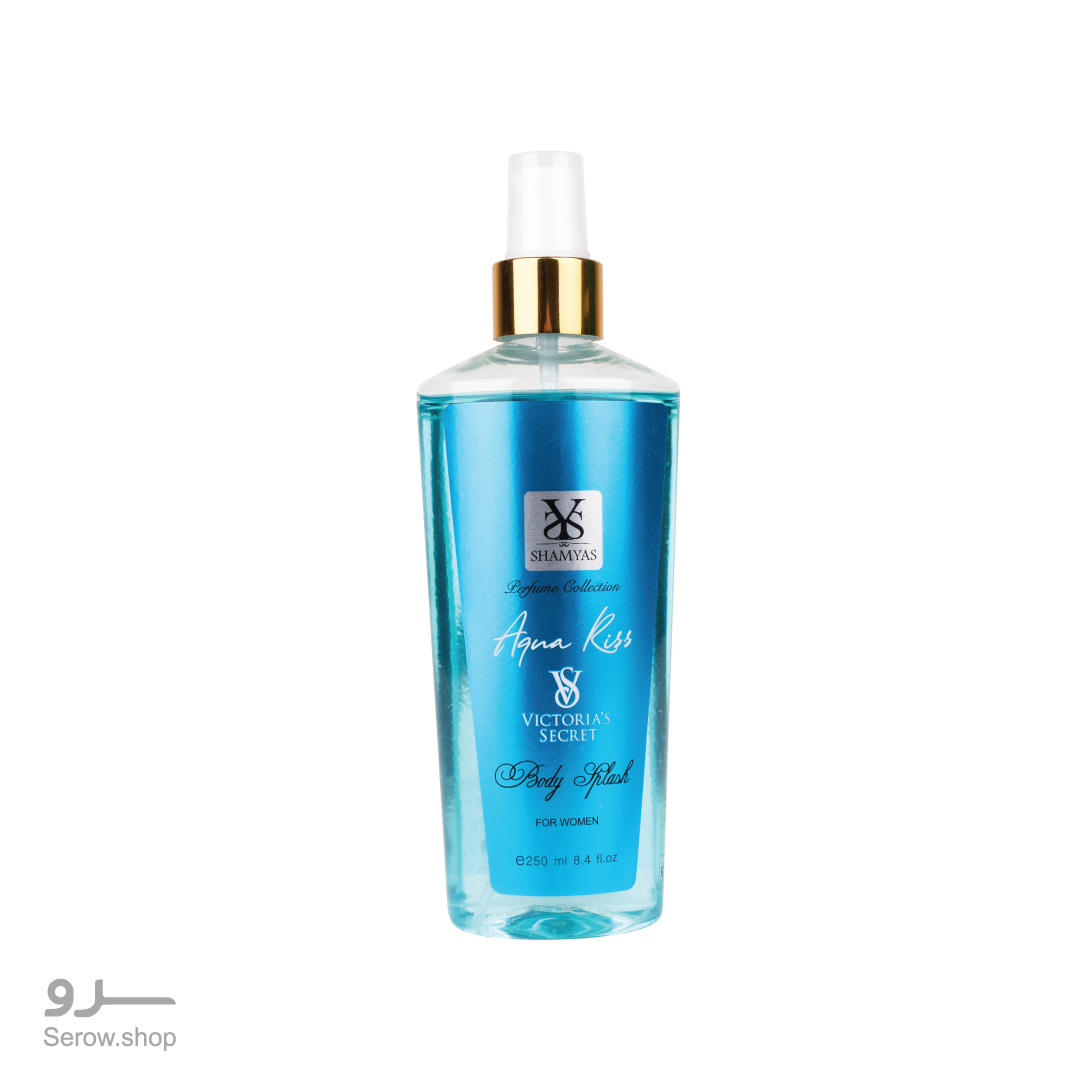 Shamyas-body-splashvictoria-secret-Aqua-Kiss-250ml---2183324988270054 بادی اسپلش زنانه شمیاس مدل آکوا کیس حجم 250 میل