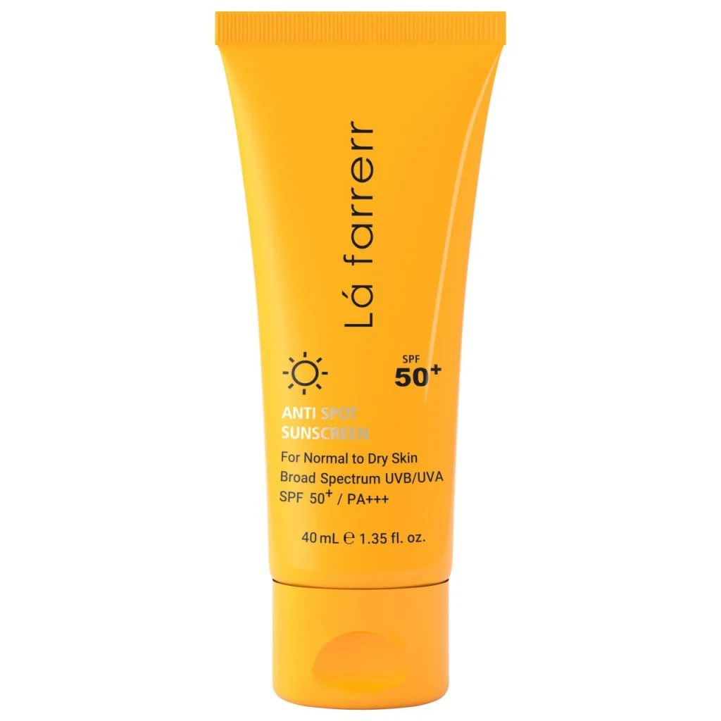 کرم ضد آفتاب و ضد لک بی‌رنگ لافارر SPF50 پوست خشک و معمولی