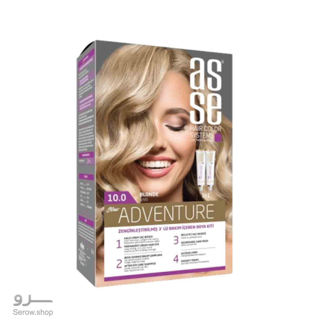 Asse-Set-Boya-10.0--8682943400578 کیت رنگ مو بدون آمونیاک آسه asse شماره ۱۰