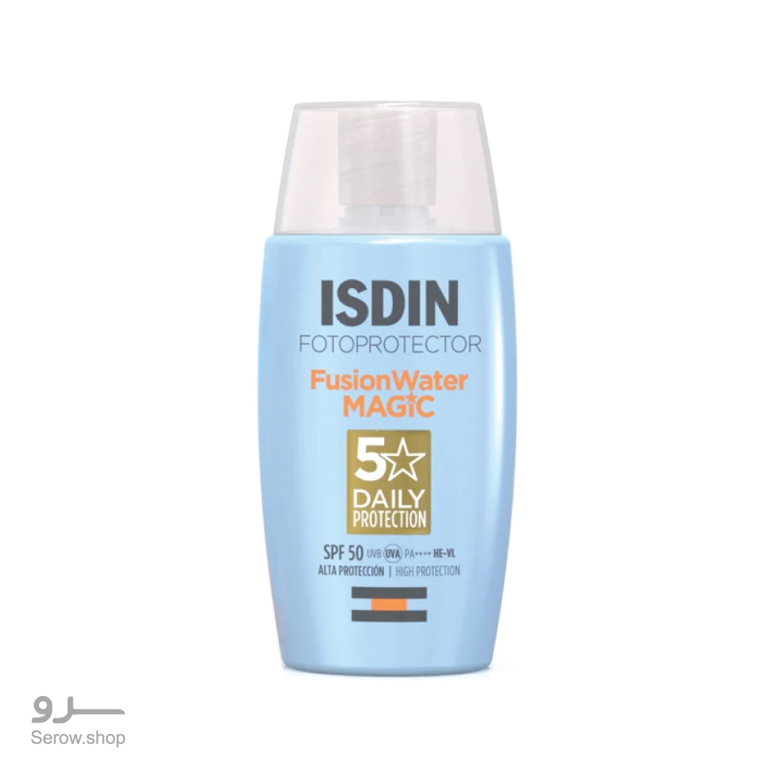 ISDIN-Fusion-Water-Magic-SPF-50---8429420306240 ضد آفتاب بی رنگ فیوژن واتر مجیک ایزدین حاوی SPF 50